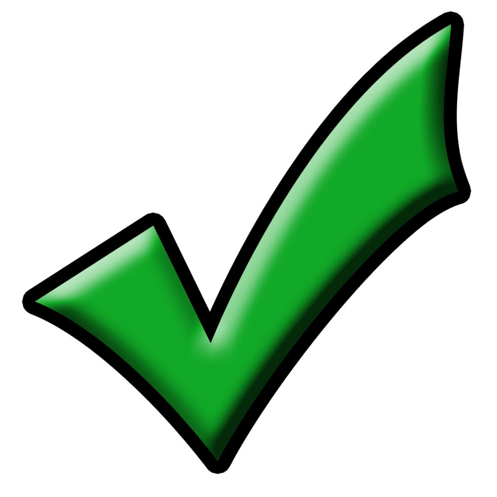 green check mark